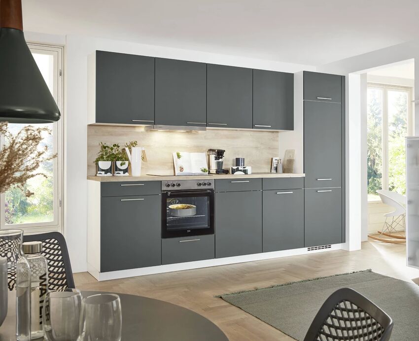 KUBE Easytouch small modern kitchen in Mineral Green